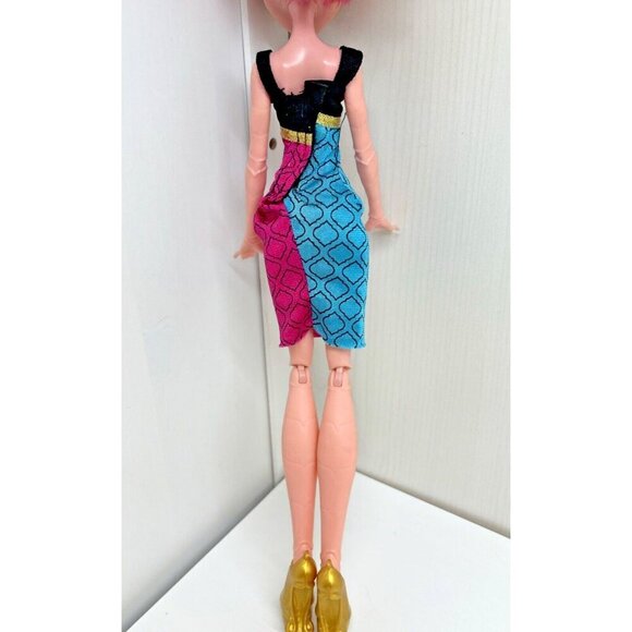 Mattel Doll with Pink Hair and Colorful Dress - Picture 15 of 16
